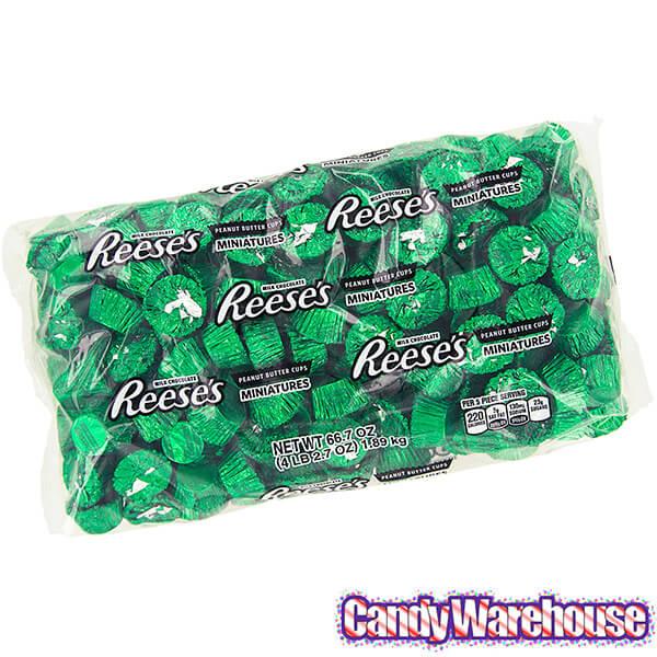 Reese's Peanut Butter Cups Miniatures - Dark Green: 200-Piece Bag - Candy Warehouse