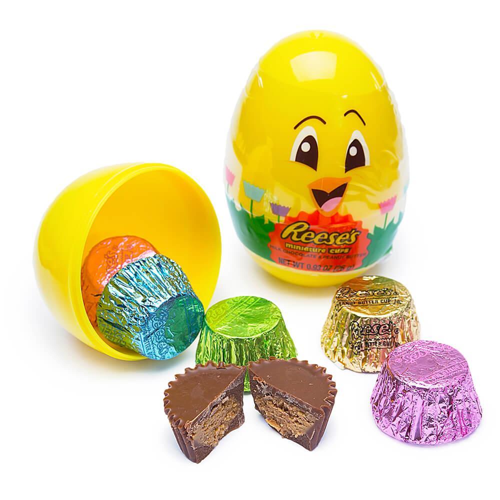 Reese's Peanut Butter Cups Miniatures Filled Plastic Chicks: 15-Piece Display - Candy Warehouse