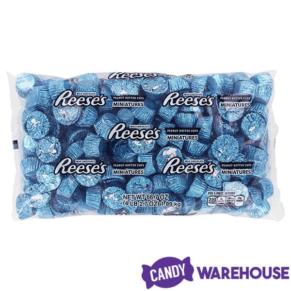 Reese&#39;s Peanut Butter Cups Miniatures - Light Blue: 200-Piece Bag - Candy Warehouse