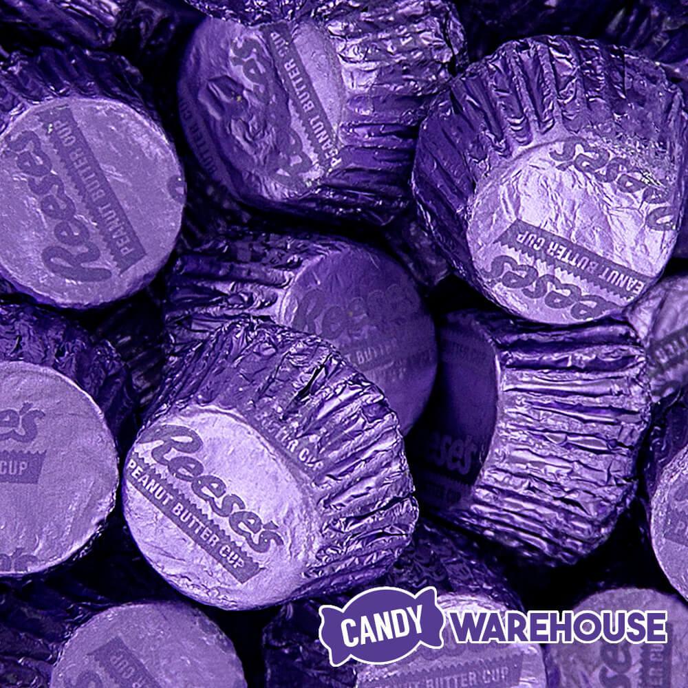 Reese&#39;s Peanut Butter Cups Miniatures - Purple: 200-Piece Bag - Candy Warehouse