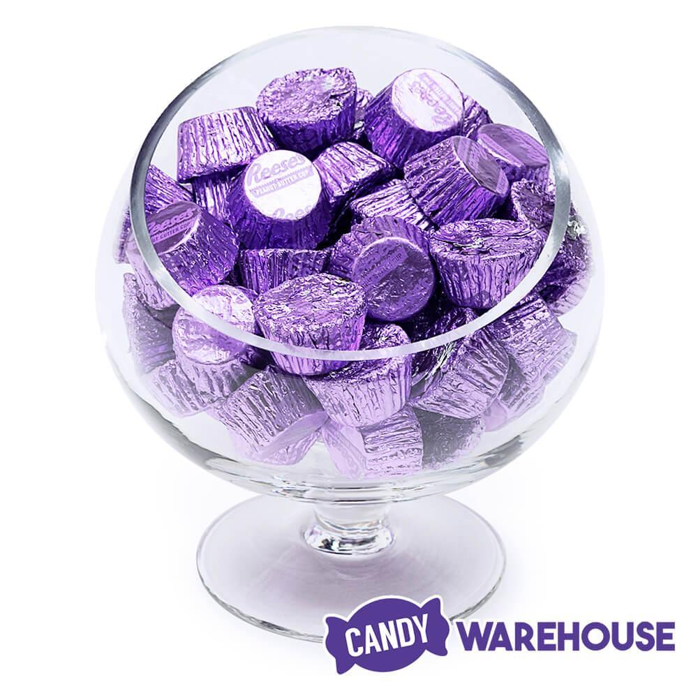 Reese&#39;s Peanut Butter Cups Miniatures - Purple: 200-Piece Bag - Candy Warehouse