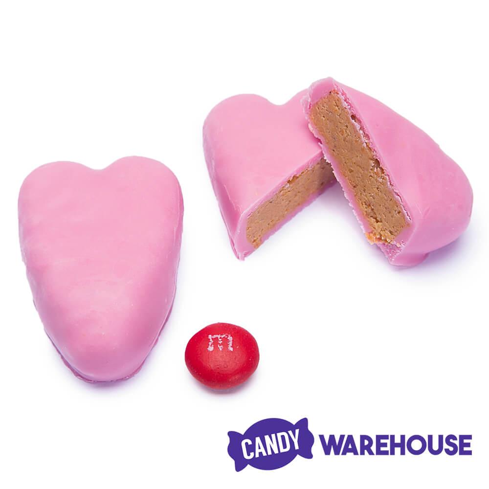 Reese&#39;s Peanut Butter Filled Pink Chocolate Hearts: 15-Piece Bag - Candy Warehouse