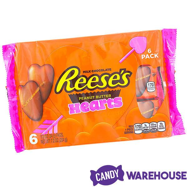 Reese's Peanut Butter Hearts: 6-Piece Pack - Candy Warehouse