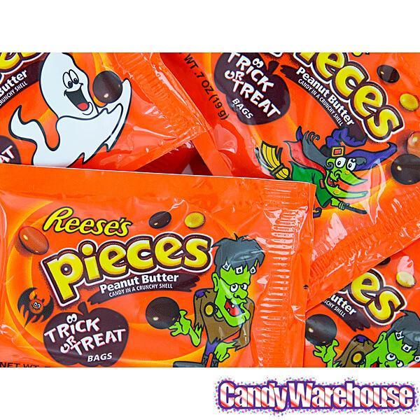 Reese&#39;s Pieces Halloween Snack Size Packs: 15-Piece Bag - Candy Warehouse