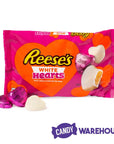 Reese's Pink Foiled White Creme Peanut Butter Hearts: 9.1-Ounce Bag - Candy Warehouse