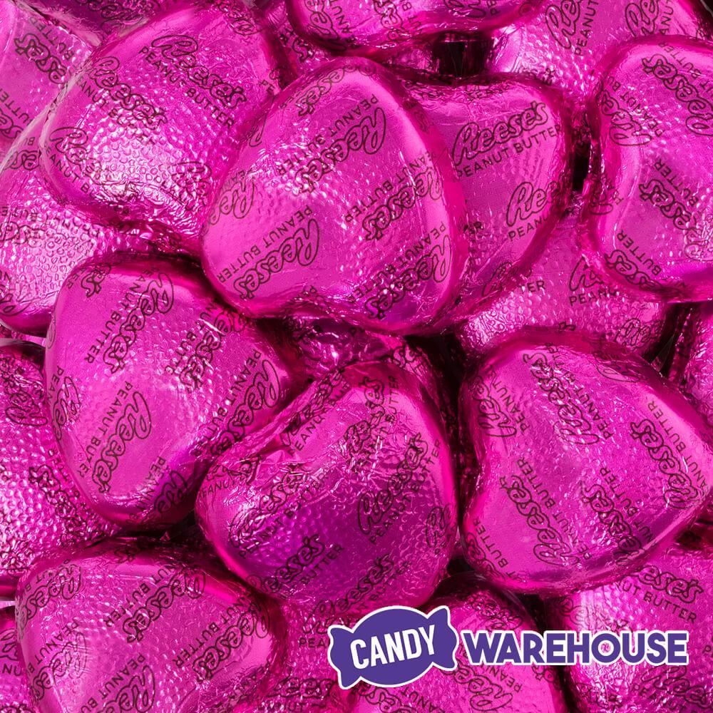 Reese's Pink Foiled White Creme Peanut Butter Hearts: 9.1-Ounce Bag - Candy Warehouse