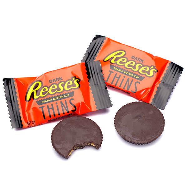 Reese's Thins Dark Chocolate Peanut Butter Cups Candy: 7.37-Ounce Bag - Candy Warehouse