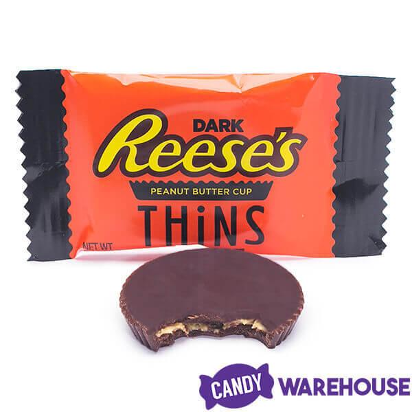 Reese&#39;s Thins Dark Chocolate Peanut Butter Cups Candy: 7.37-Ounce Bag - Candy Warehouse