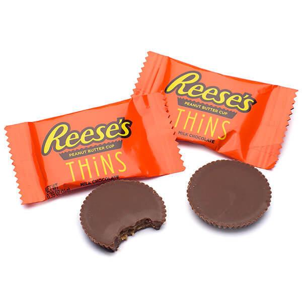 Reese&#39;s Thins Milk Chocolate Peanut Butter Cups Candy: 7.37-Ounce Bag - Candy Warehouse