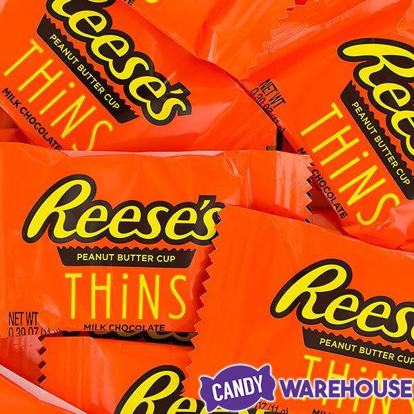 Reese&#39;s Thins Milk Chocolate Peanut Butter Cups Candy: 7.37-Ounce Bag - Candy Warehouse