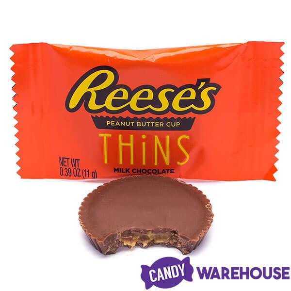 Reese&#39;s Thins Milk Chocolate Peanut Butter Cups Candy: 7.37-Ounce Bag - Candy Warehouse