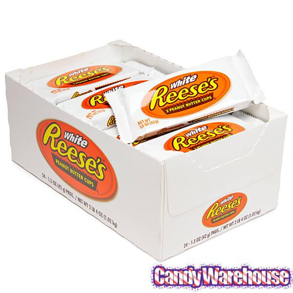 Reese's White Chocolate Peanut Butter Cups: 24-Piece Box - Candy Warehouse