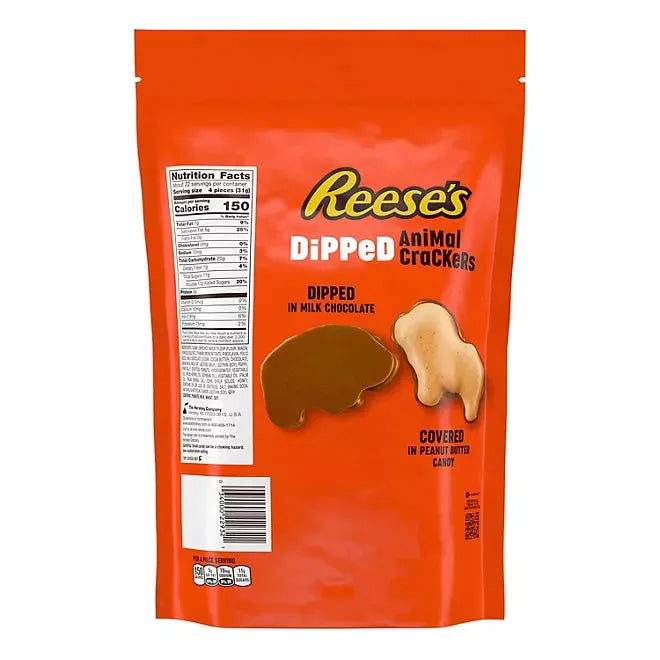 Reese's Chocolate Peanut Butter Dipped Animal Crackers: 24-Ounce Bag