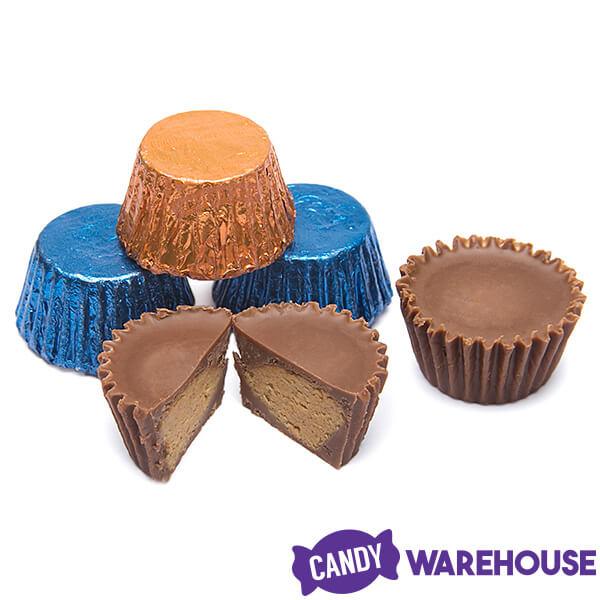 Reeses Peanut Butter Cups Color Combo - Dark Blue and Orange: 400-Piece Box - Candy Warehouse