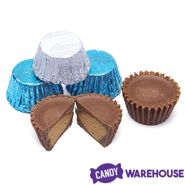 Reeses Peanut Butter Cups Color Combo - Light Blue and White: 400-Piece Box - Candy Warehouse