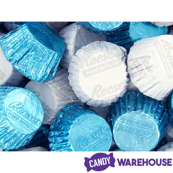 Reeses Peanut Butter Cups Color Combo - Light Blue and White: 400-Piece Box - Candy Warehouse