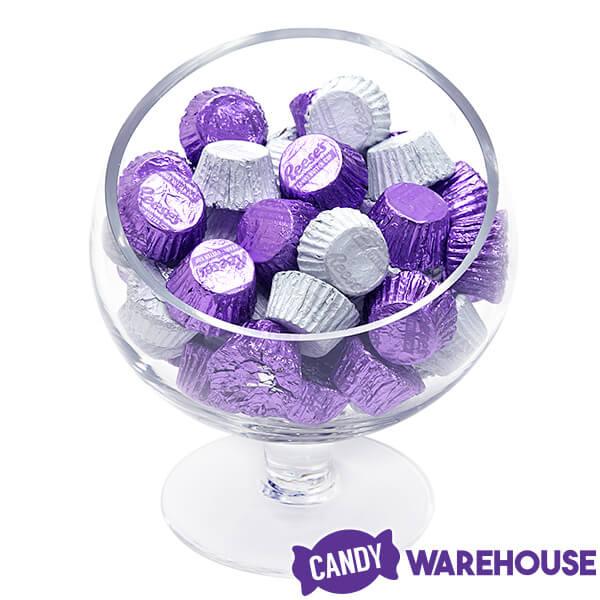 Reeses Peanut Butter Cups Color Combo - Purple and White: 400-Piece Box - Candy Warehouse