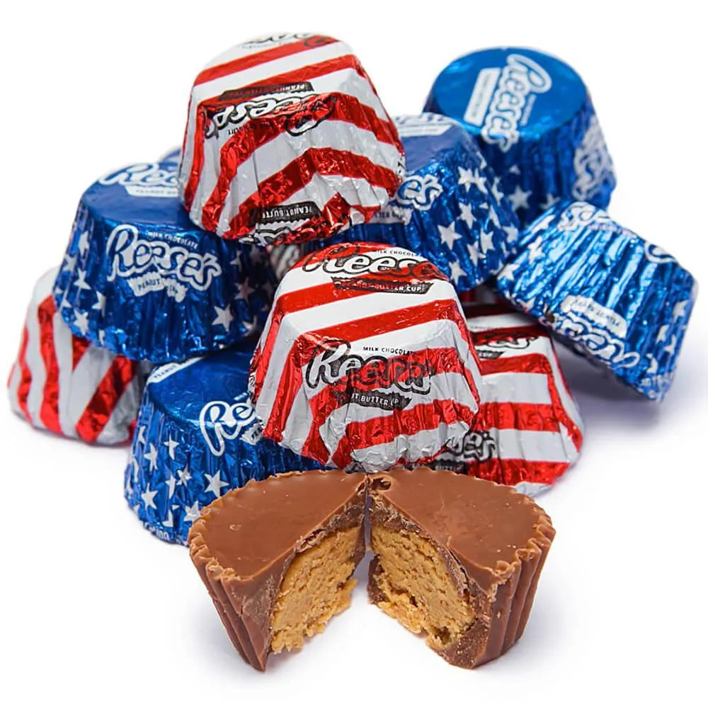 Reese's Peanut Butter Cups Miniatures - USA Flag: 120-Piece Jar - Candy Warehouse