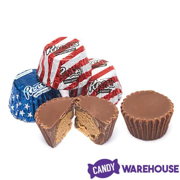 Reese's Peanut Butter Cups Miniatures - USA Flag: 120-Piece Jar - Candy Warehouse