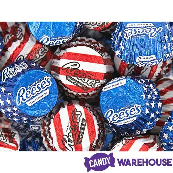 Reese's Peanut Butter Cups Miniatures - USA Flag: 120-Piece Jar - Candy Warehouse