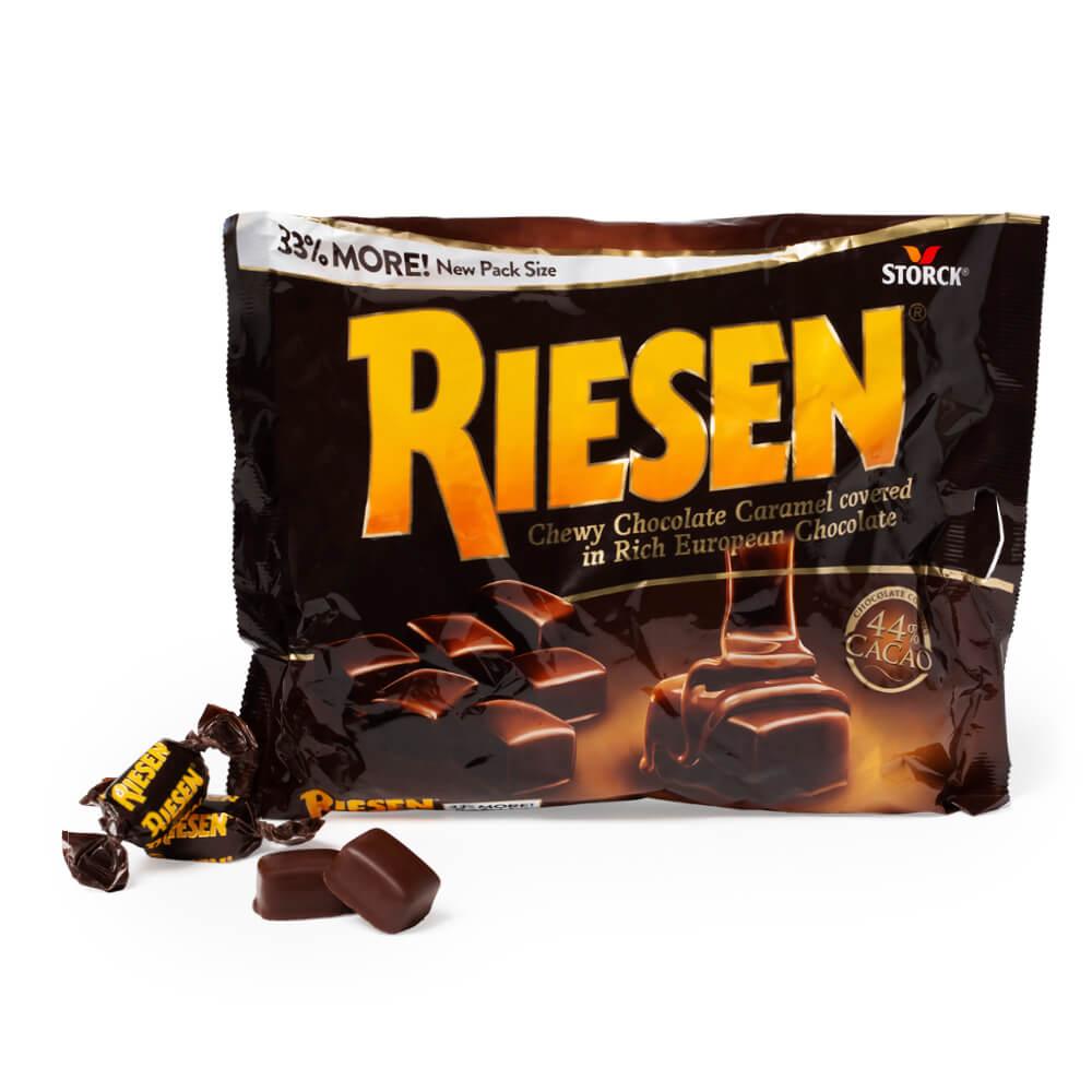 Riesen Chewy Chocolate Caramel 12-Ounce Bag: 12-Piece Box - Candy Warehouse