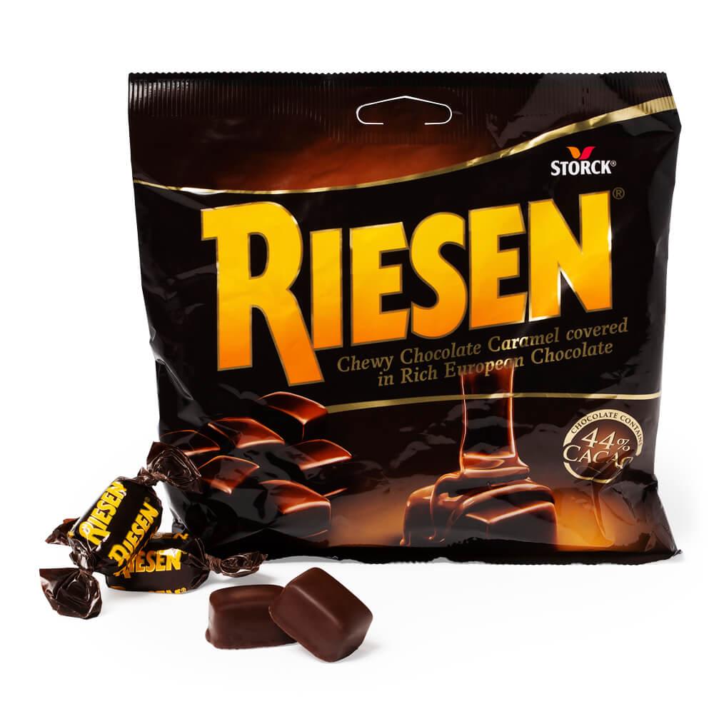 Riesen Chewy Chocolate Caramel 5.5-Ounce Bag: 12-Piece Box - Candy Warehouse