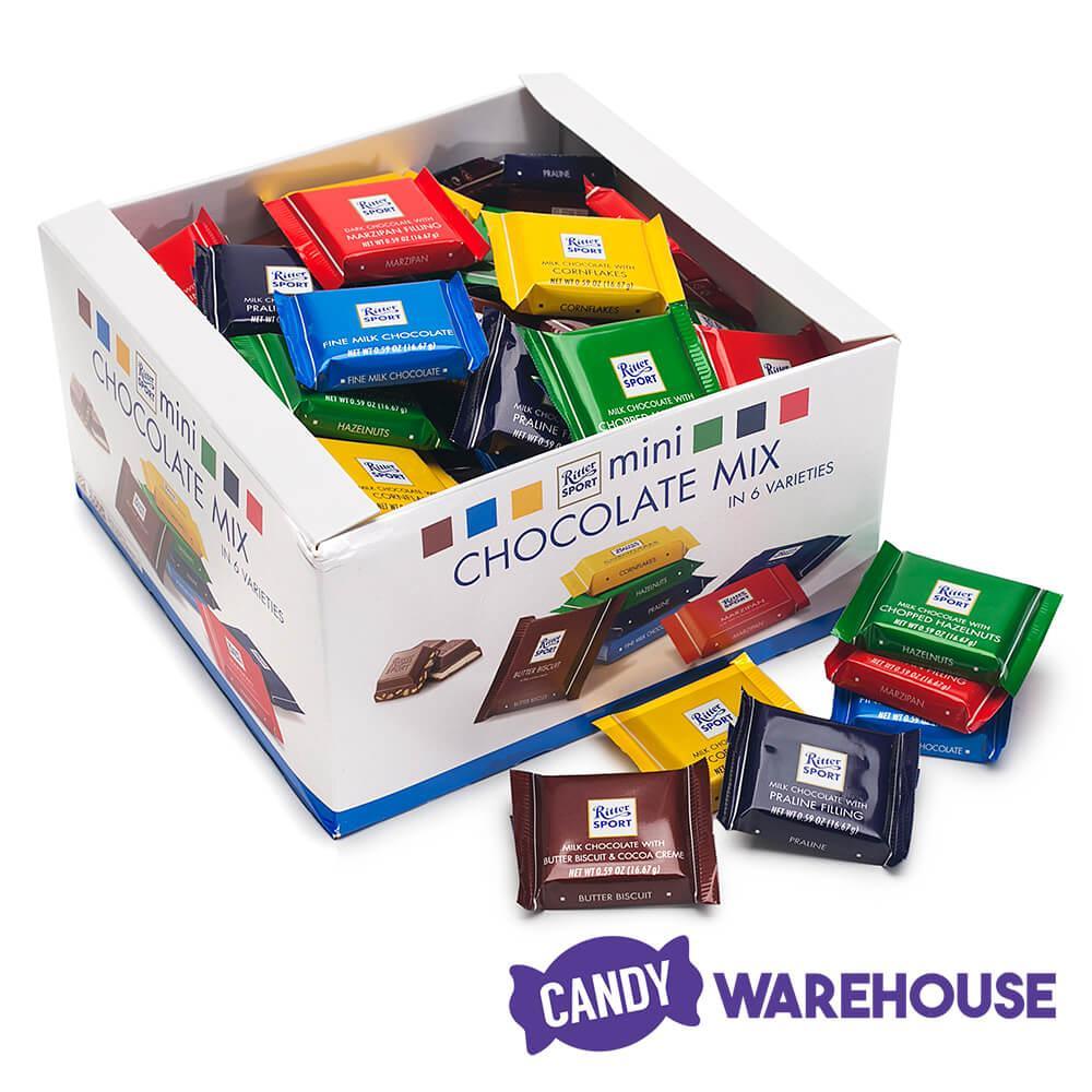 Ritter Sport Mini Chocolate Bars: 84-Piece Box - Candy Warehouse