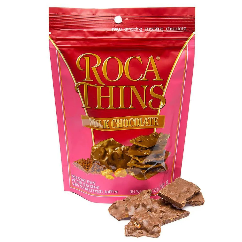 Roca Thins Buttercrunch Toffee Candy - Milk Chocolate: 5.3-Ounce Bag ...