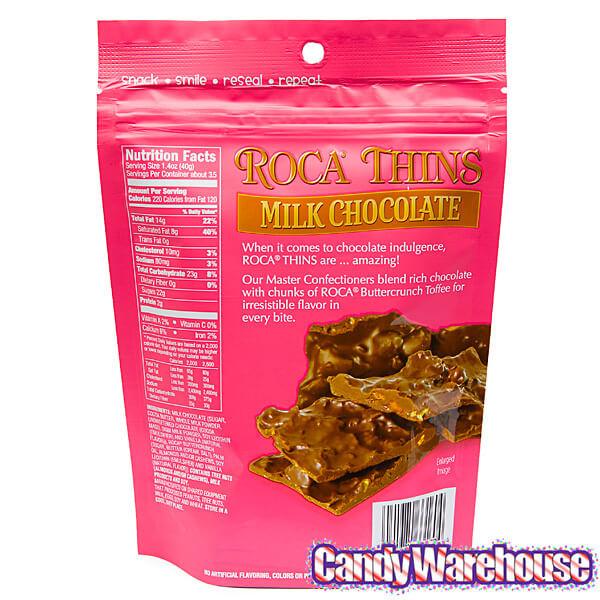 Roca Thins Buttercrunch Toffee Candy - Milk Chocolate: 5.3-Ounce Bag - Candy Warehouse