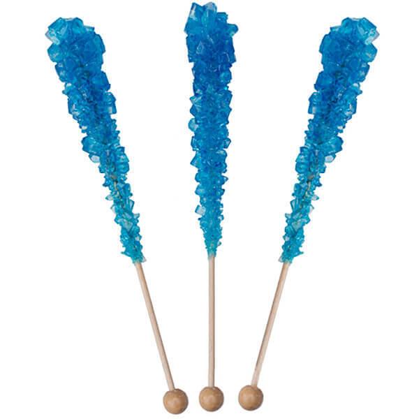 Rock Candy Crystal Sticks - Blue: 120-Piece Case – Candy Warehouse