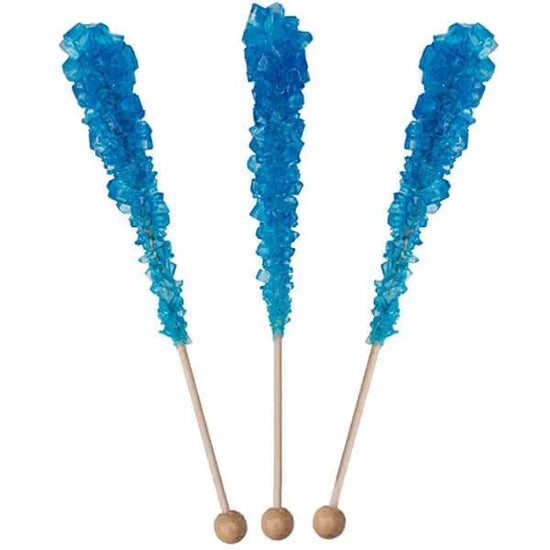 Rock Candy Crystal Sticks Blue 120 Piece Case Candy Warehouse