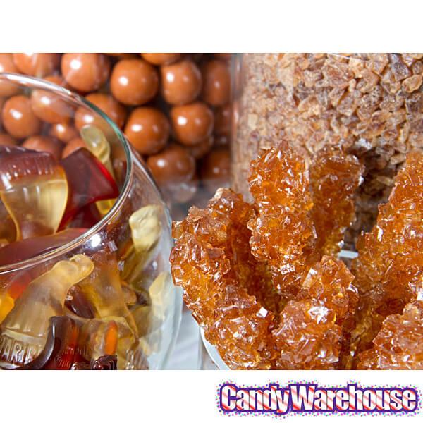 Rock Candy Crystal Sticks - Brown: 120-Piece Case - Candy Warehouse