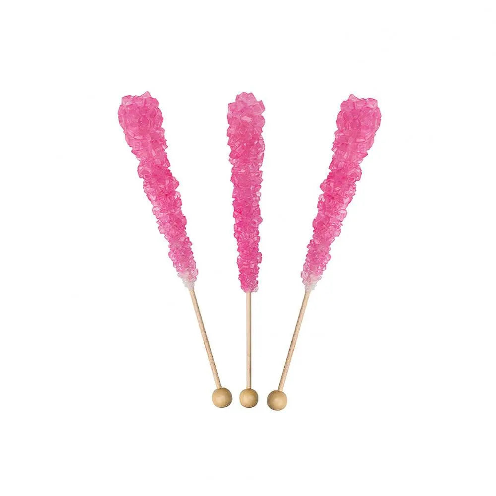 Rock Candy Crystal Sticks - Light Pink: 120-Piece Case | Candy Warehouse