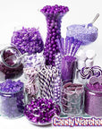 Rock Candy Crystal Sticks - Purple: 120-Piece Case - Candy Warehouse