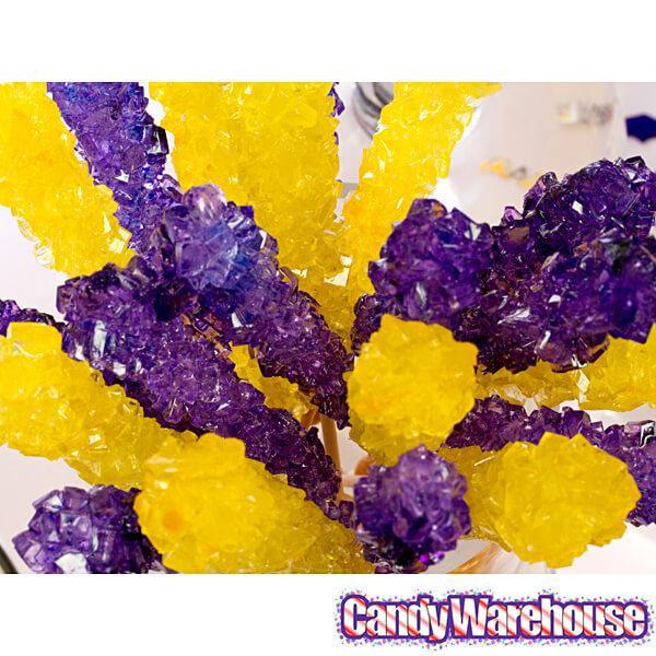 Rock Candy Crystal Sticks - Purple: 120-Piece Case - Candy Warehouse