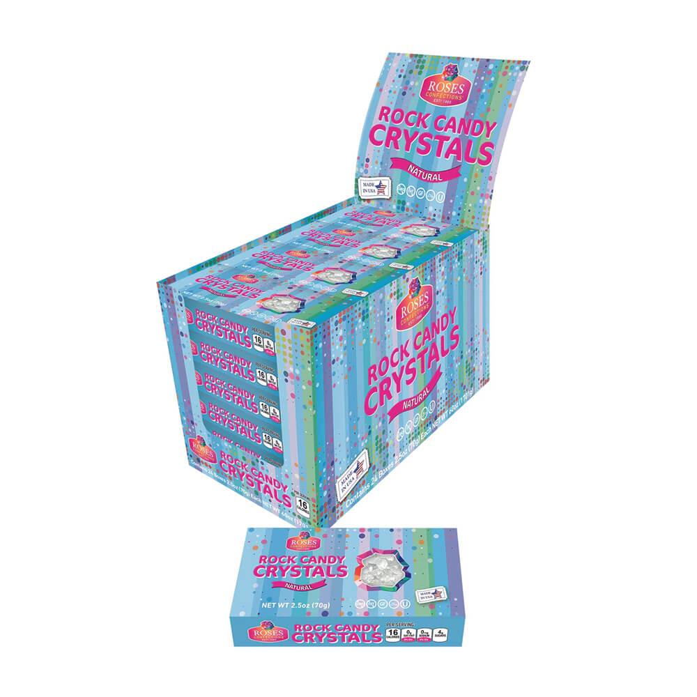 Rock Candy Crystals 2.5-Ounce Packs - White: 24-Piece Box