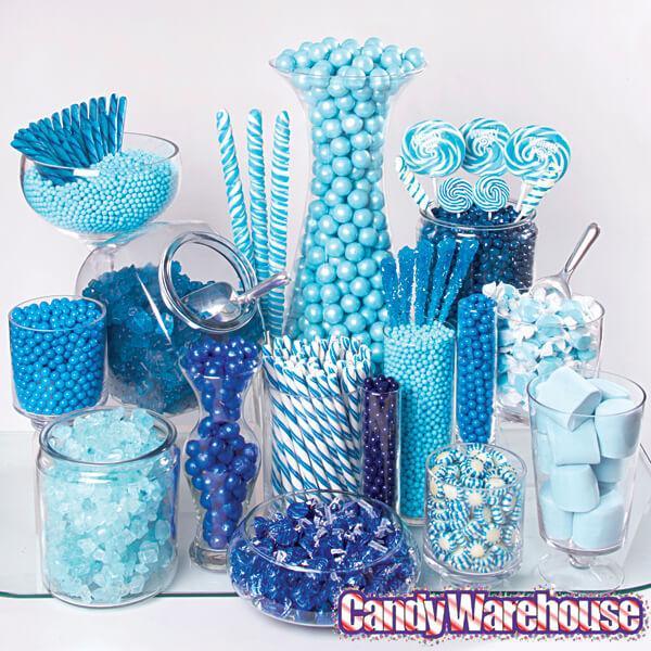 Rock Candy Strings - Light Blue: 5LB Box - Candy Warehouse