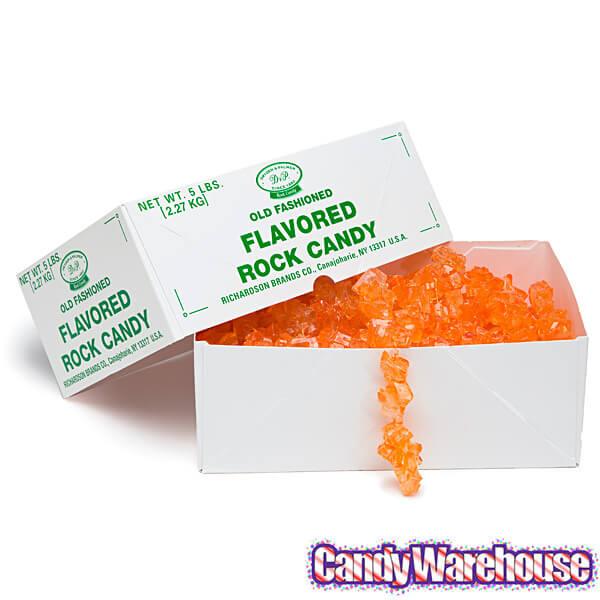 Rock Candy Strings - Orange: 5LB Box - Candy Warehouse