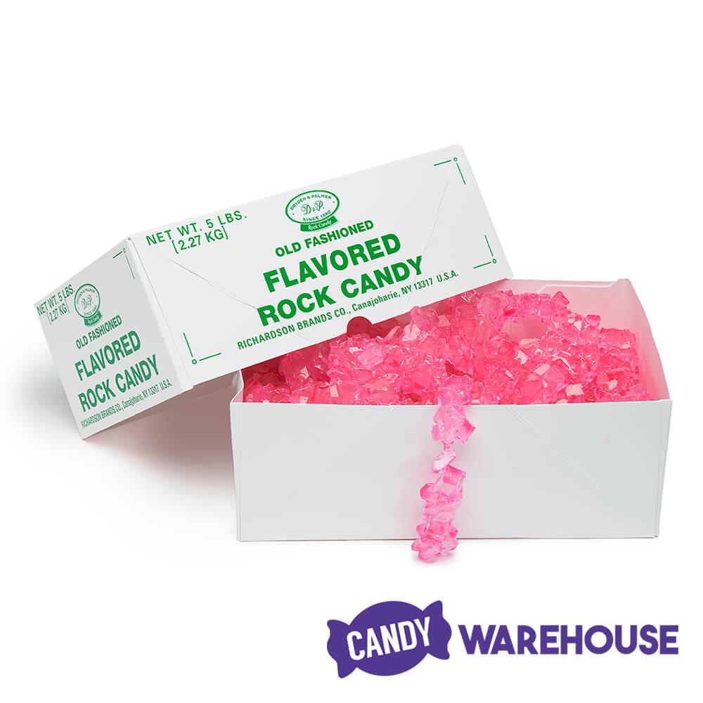 Rock Candy Strings - Pink Cherry: 5LB Box - Candy Warehouse