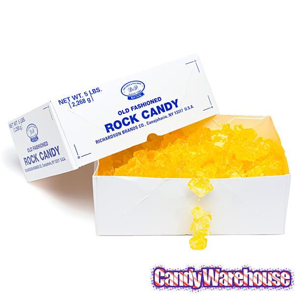 Rock Candy Strings - Yellow: 5LB Box - Candy Warehouse