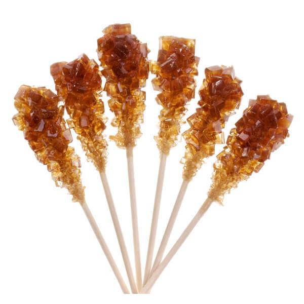 Rock Candy Swizzle Sticks - Amber: 72-Piece Box - Candy Warehouse