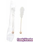 Rock Candy Swizzle Sticks - White - Wrapped: 72-Piece Box - Candy Warehouse