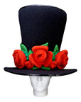 Red Roses Black Bride Hat