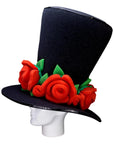 Red Roses Black Bride Hat