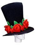 Red Roses Black Bride Hat