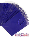 Royal Blue Glossy Candy Bags with Handles - Small: 12-Piece Pack - Candy Warehouse