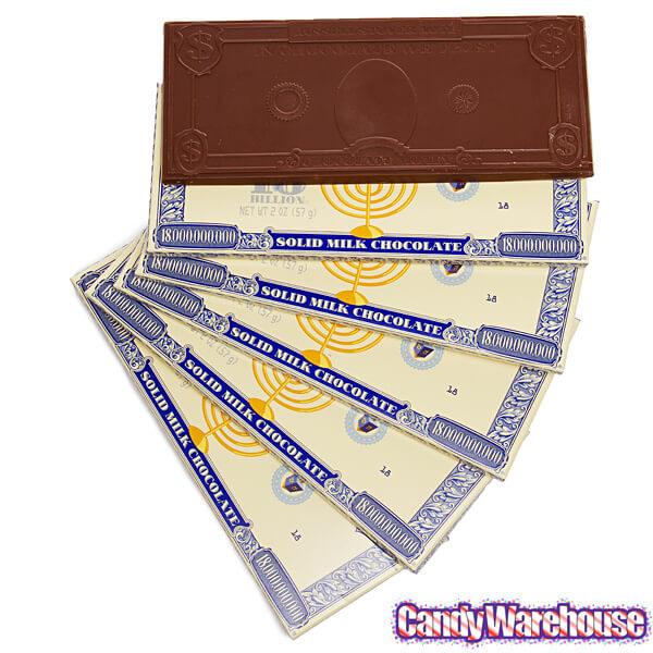 Russell Stover Billion Dollar Hanukkah Chocolate Bars: 24-Piece Box - Candy Warehouse