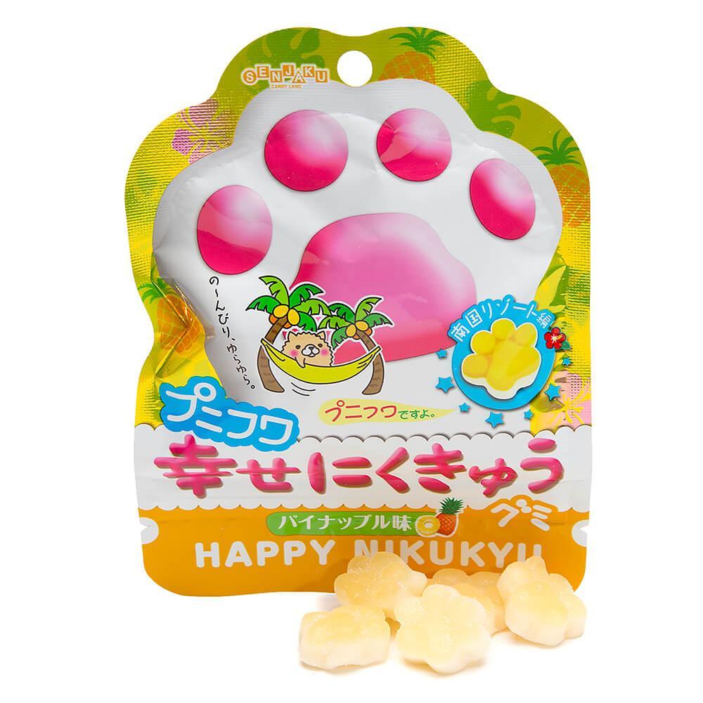 Senjaku Panda Paws Gummy Candy Packs - Pineapple: 6-Piece Box - Candy Warehouse