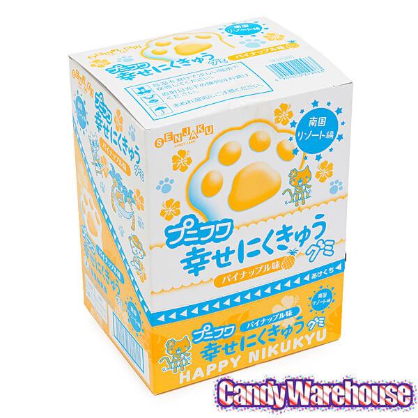 Senjaku Panda Paws Gummy Candy Packs - Pineapple: 6-Piece Box - Candy Warehouse