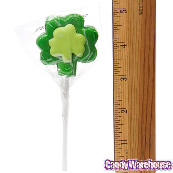 Shamrock Shaped Swirl Pops: 12-Piece Box